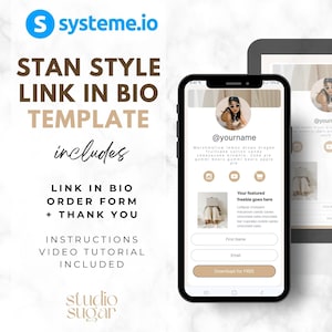 Systeme io Template, Link in Bio, Stan Store Funnel, Landing Page Website.