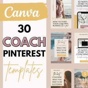 Coach Template. Pinterest Templates Minimalist. Pinterest Templates Canva . Lead Magnet Template. Pinterest Pins . Canva Template.