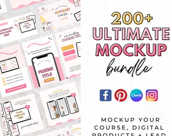 Digital Product Mockup,  Canva Course Mock up, Course Creator Mockup, Online Course Mockup , Canva Course Template, Course Mockup