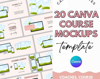 Canva Course Mock up, Digital Product Mock up, Course Creator Mock up, Online Course Mockup , Canva Course Template, Canva Template Mock up