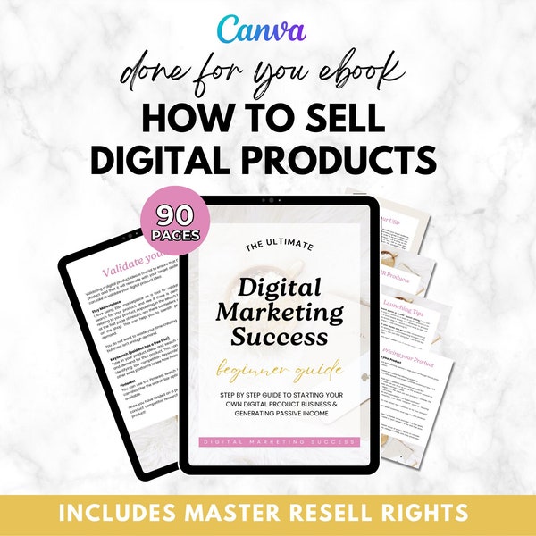 Done for you eBook. Digital Marketing with Master Resell Rights. PLR Digital Product . MRR Private Label Rights ebook. Resell rights.