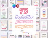 Pinterest Templates Canva. Pinterest Marketing. Pin Template. Pinterest Templates Products. Pastel. Pink. Social Media Templates
