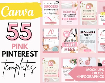 Pinterest Templates Canva. Pinterest Pins. Pink Pinterest Templates. Pinterest Marketing. Pin Template.  Pinterest Templates for Products