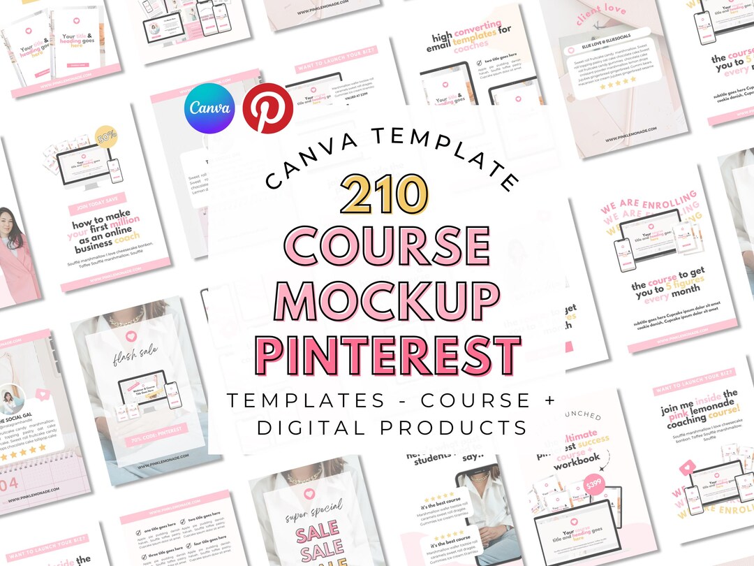 Pinterest Templates for Digital Products. Pinterest Templates Course ...