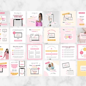 Launch Templates. Course Launch Instagram. Course Creator. Course Marketing. Course Template. Course Mockup. Coaching Templates. image 5