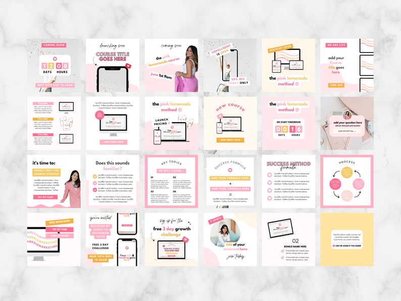 Launch Templates. Course Launch Instagram. Course Creator. Course Marketing. Course Template. Course Mockup. Coaching Templates. image 5