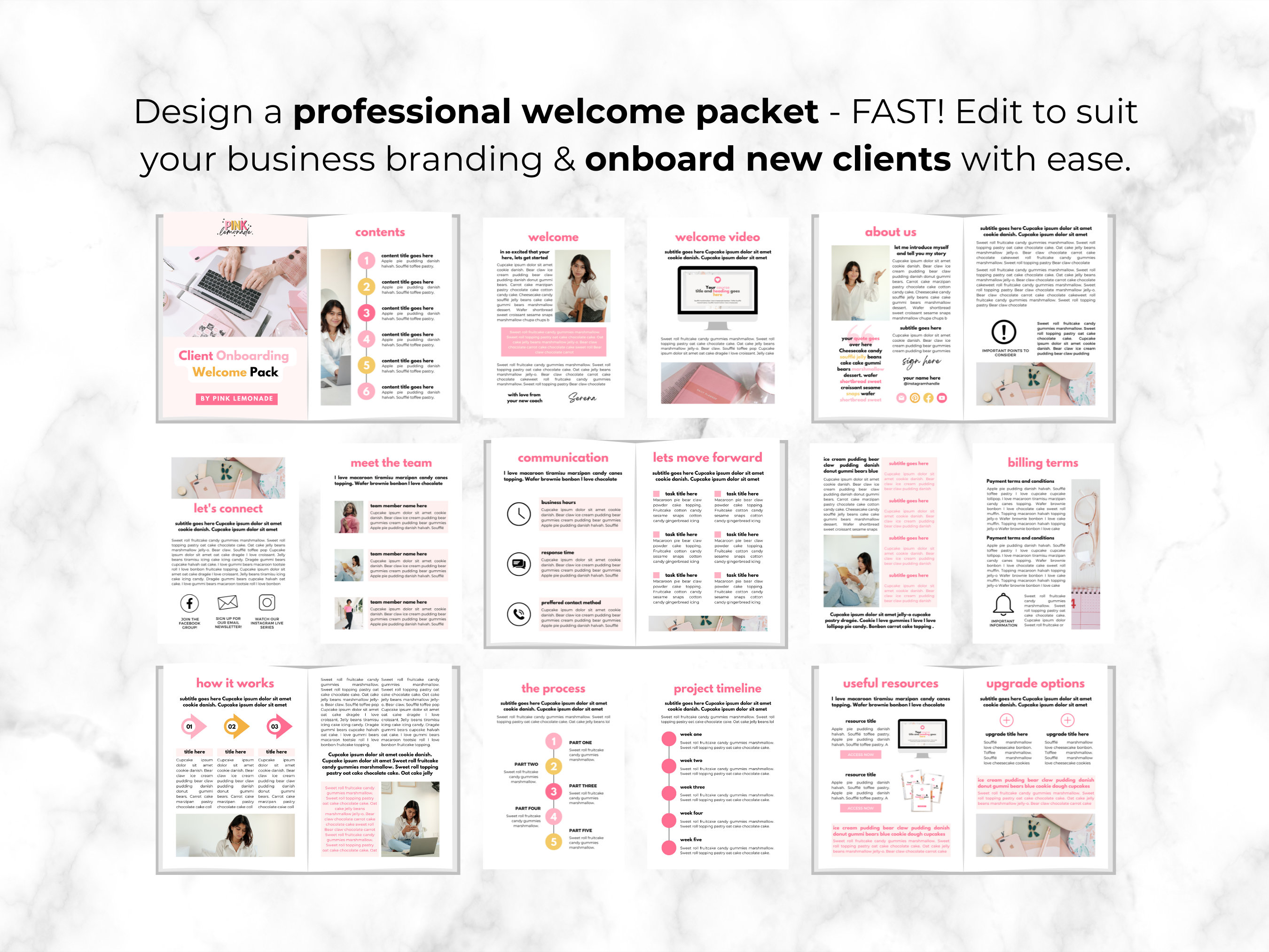 Client Welcome Packet, New Client Services Guide, Coaching Onboarding ...