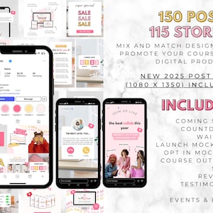 Launch Templates. Course Launch Instagram. Course Creator. Course Marketing. Course Template. Course Mockup. Coaching Templates. image 2