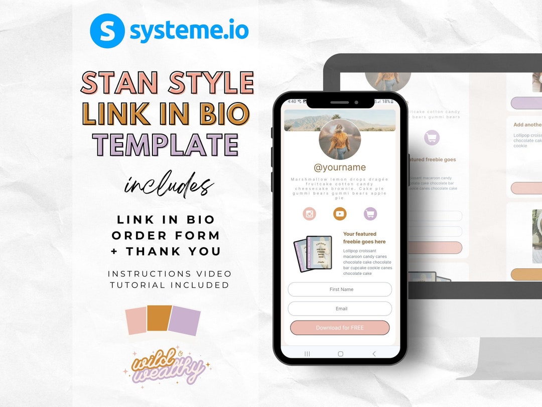 System.io Templates Systeme Io Template, Link in Bio, Stan Store Funnel, Landing Page ...