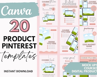 Pinterest Templates Canva | Pinterest Pins | Pink Pinterest Templates |  Pinterest Marketing | Pin Template | Product Mock up | Product Pins