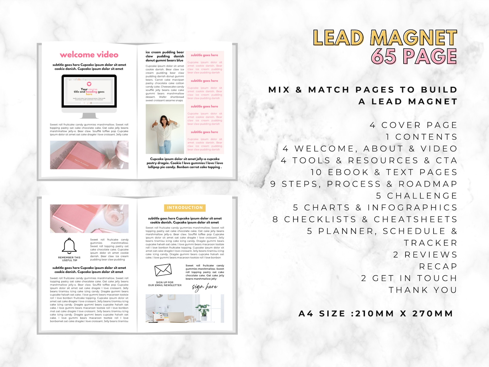 Lead Magnet Template, Ebook Template Canva, Coaching Workbook Template ...