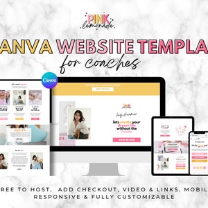 Canva Website Template for Coaches. Canva Website Coaching. Coaching Website. Sales Page Template. Landing Page. Sales Funnel.Website Design