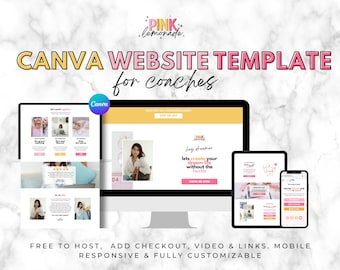 Canva Website Template for Coaches. Canva Website Coaching. Coaching Website. Sales Page Template. Landing Page. Sales Funnel.Website Design