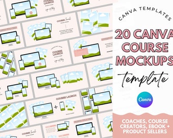Canva Course Mock up, Digital Product Mock up, Course Creator Mock up, Online Course Mockup , Canva Course Template, Canva Template Mock up