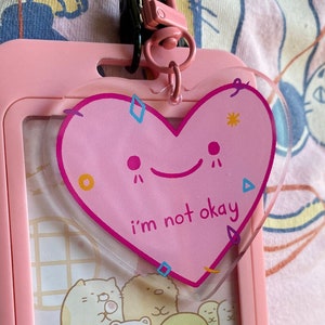 I&#39;m Not Okay Acrylic Keychains Cute Mental Health Therapy Funny Meme Kawaii Adorable Gift Accessory Birthday Christmas College Gift Backpack