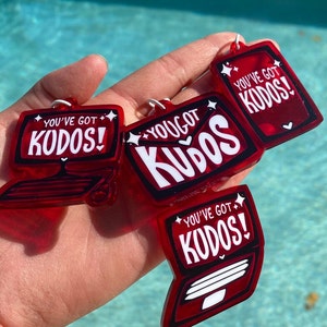 You&#39;ve Got Kudos! Acrylic Keychain | Fanfic Fandom Fangirl Writer Author Books Gift Accessory Christmas Present Cute AO3 Wattpad Fanfiction