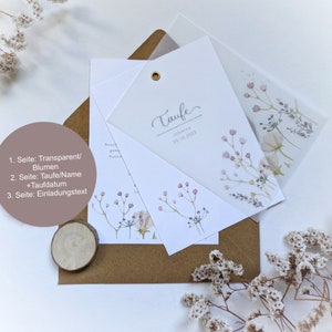 Taufeinladung | Fächerkarte l Wildblumen l Blumenwiese | personalisiert