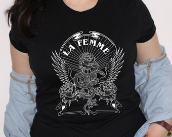 Beth Dutton T-Shirt: Snake & Rose Dark Art, Unisex Heavy Cotton Tee
