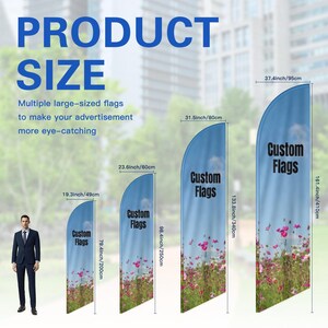 Custom Printed Feather Banner: Double-Sided Advertising Flag image 3
