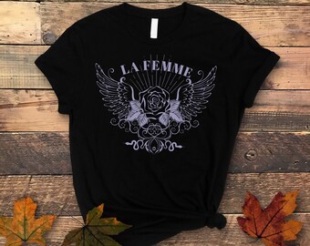 Camiseta La Femme Snake & Rose: Camiseta unisex de arte oscuro