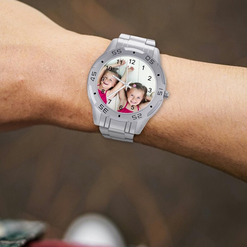 Personalized Stainless Steel Photo Watch for Men & Women | Unisex Business Watch | Custom Picture Gift image 4