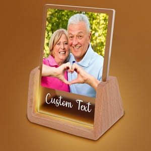 Personalized Photo Night Light, Photo LED Light, Custom Photo Lamp, Anniversary Gift, Christmas Gift for mom Couple, Picture Plaque