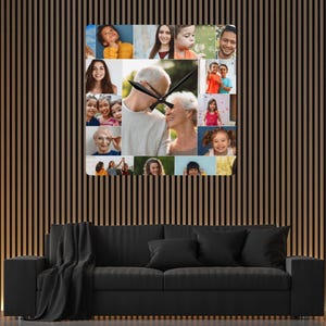 Custom Photo Acrylic Wall Clock: Personalized Family Gift