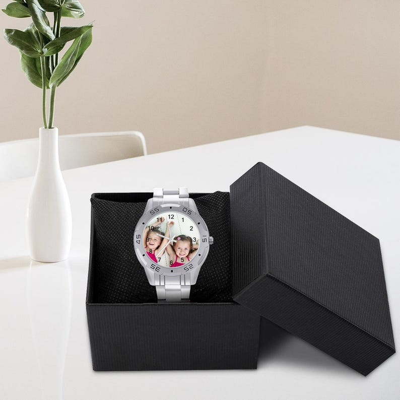 Personalized Stainless Steel Photo Watch for Men & Women | Unisex Business Watch | Custom Picture Gift image 2