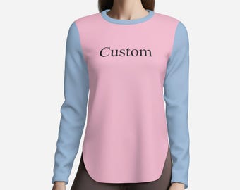 Camiseta personalizada para mujer con protección solar UPF50+ • Camiseta ligera y transpirable para entrenar • Camiseta deportiva con estampado integral