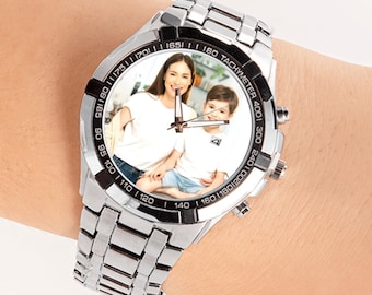 Personalized Photo Watch, Custom Picture Watch for Mom Dad Grandpa, Personalized Watch Gift, Family Keepsake Watch