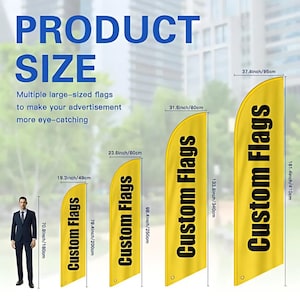 Bandera de plumas impresa personalizada: bandera publicitaria de doble cara