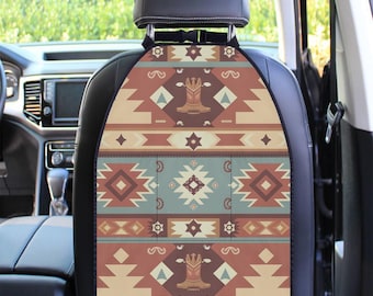 Western Aztec Back Seat Cover: Boho Tribal Car Protector
