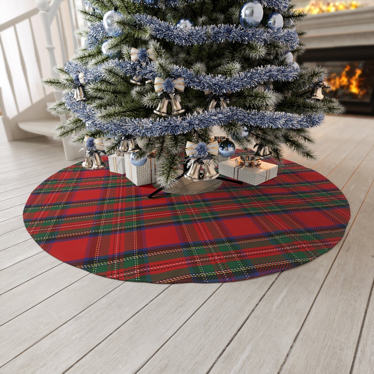 Tartan Tree Skirt Plaid Tree Skirt Red Tartan Tree Skirt Christmas Tree Skirt Round Tree Skirt Etsy
