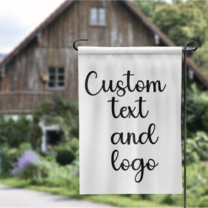Personalized Garden Flag – Custom Outdoor Banner with Your Photo or Text – Garden Gift, Yard Decor, Event or Advertising Sign