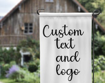Gepersonaliseerde tuinvlag: aangepaste foto of tekst, buitendecoratie