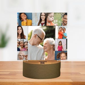 Placa de luz nocturna con foto personalizada, lámpara de pareja, marco acrílico personalizado, decoración de dormitorio, regalo para ella, él o sus amigos, luz nocturna LED personalizada