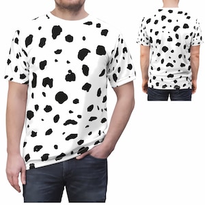 Dalmatian Print T Shirt Animal Dalmatian Dog Print Shirt Dalmation Shirt Dalmatian Costume Dalmation Party T Shirt Halloween Dog Costume Etsy UK