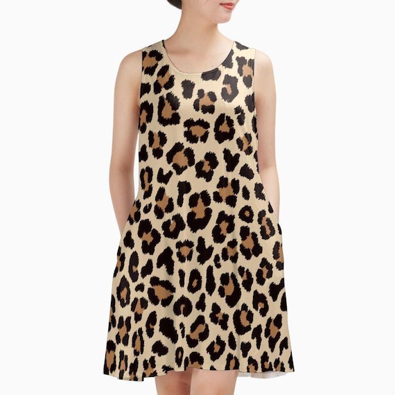 Leopard Print Dress Wild Design Sublimated Dress Animal - Main Image