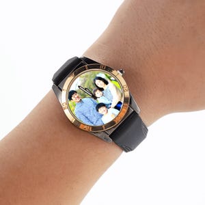 Customizable Unisex Watch: Personalized Photo Dial, Silicone Band image 3