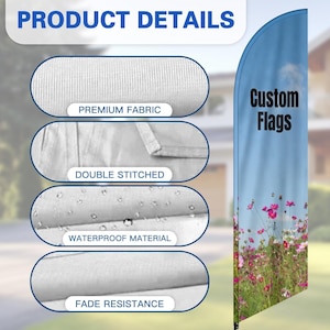 Custom Printed Feather Banner: Double-Sided Advertising Flag image 5