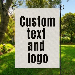 Bandera de jardín personalizada, doble cara, decoración exterior, publicidad, pancarta para eventos. Añade tu foto o texto.