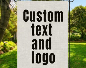 Custom Garden Flag: Personalized Photo or Text, Double Sided
