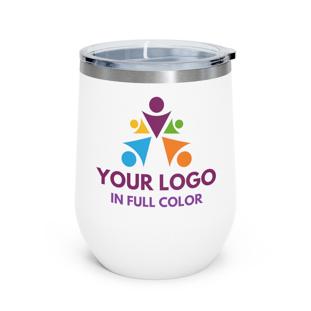 Custom Printed 12oz Wine Tumbler With Full Color Logo , Custom Printed