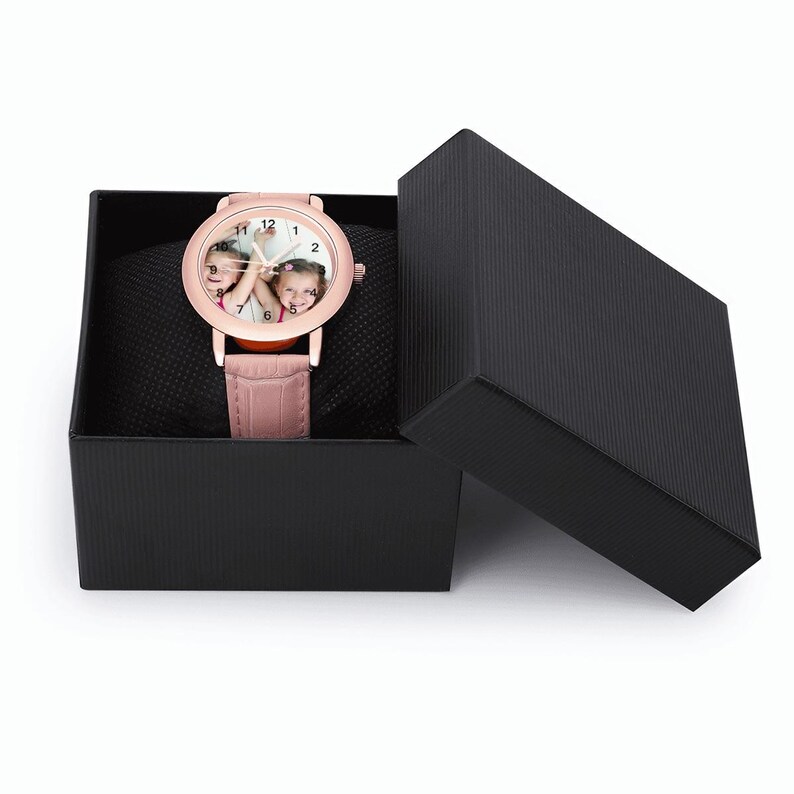 Personalized Women’s Leather Watch with Photo | Custom Picture Wrist Watch Gift for Mom, Wife or Grandma image 3