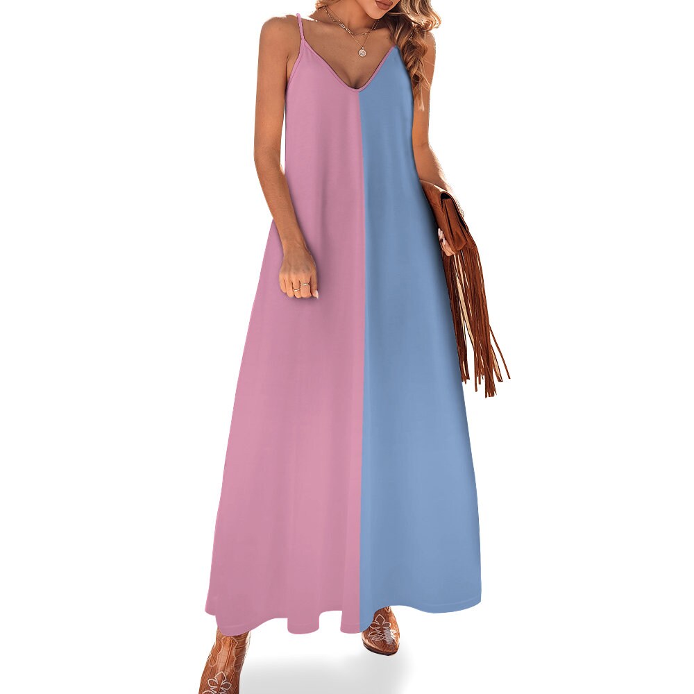 Pink & Blue Gender Reveal Dress: Maternity Photoshoot Gown - Etsy Finland