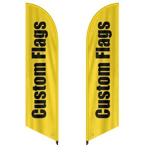 Custom Printed Feather Banner: Double-Sided Advertising Flag 19.3x79.4inch