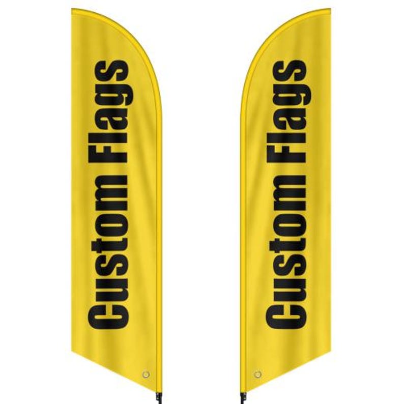 Custom Printed Feather Banner: Double-Sided Advertising Flag 19.3x79.4inch