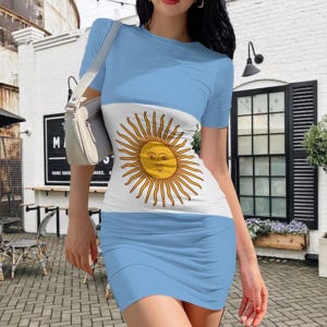 argentina jersey dress Girls Toddler Vive La Fete Light Blue Argentina National Team Impressions Artwork Tank Top Dress
