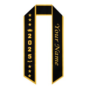 Custom Graduation Stole | Custom Personalized Stole | Custom Text Stole | Graduation Stole Custom | Graduation Sash Double-Sided Printed
