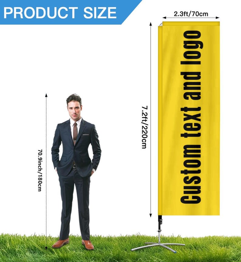 Custom Rectangle Flags - Personalized, Advertising, Print Image, Logo ...